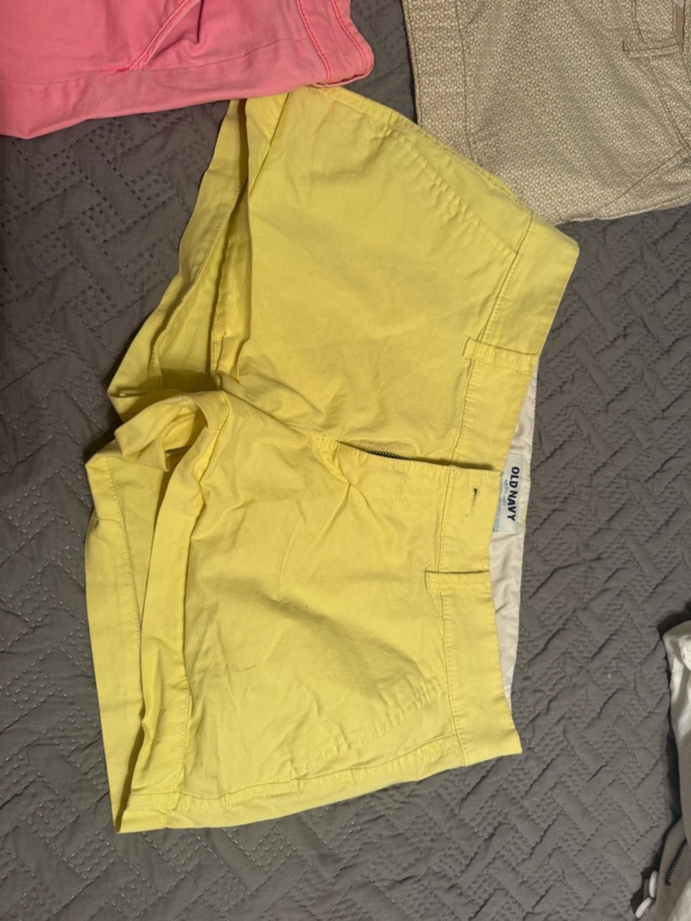Old Navy Yellow Casual Cotton Shorts